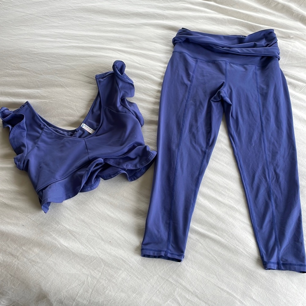 FREE PEOPLE MOVEMENT Purple Workout Set Size Small